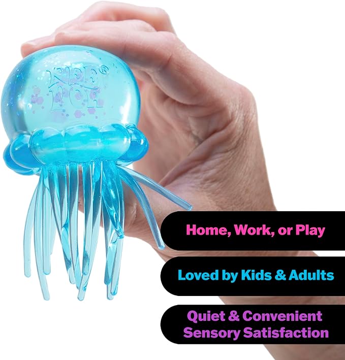 NeeDoh JellySquish Squishy Fidget Toy Blue